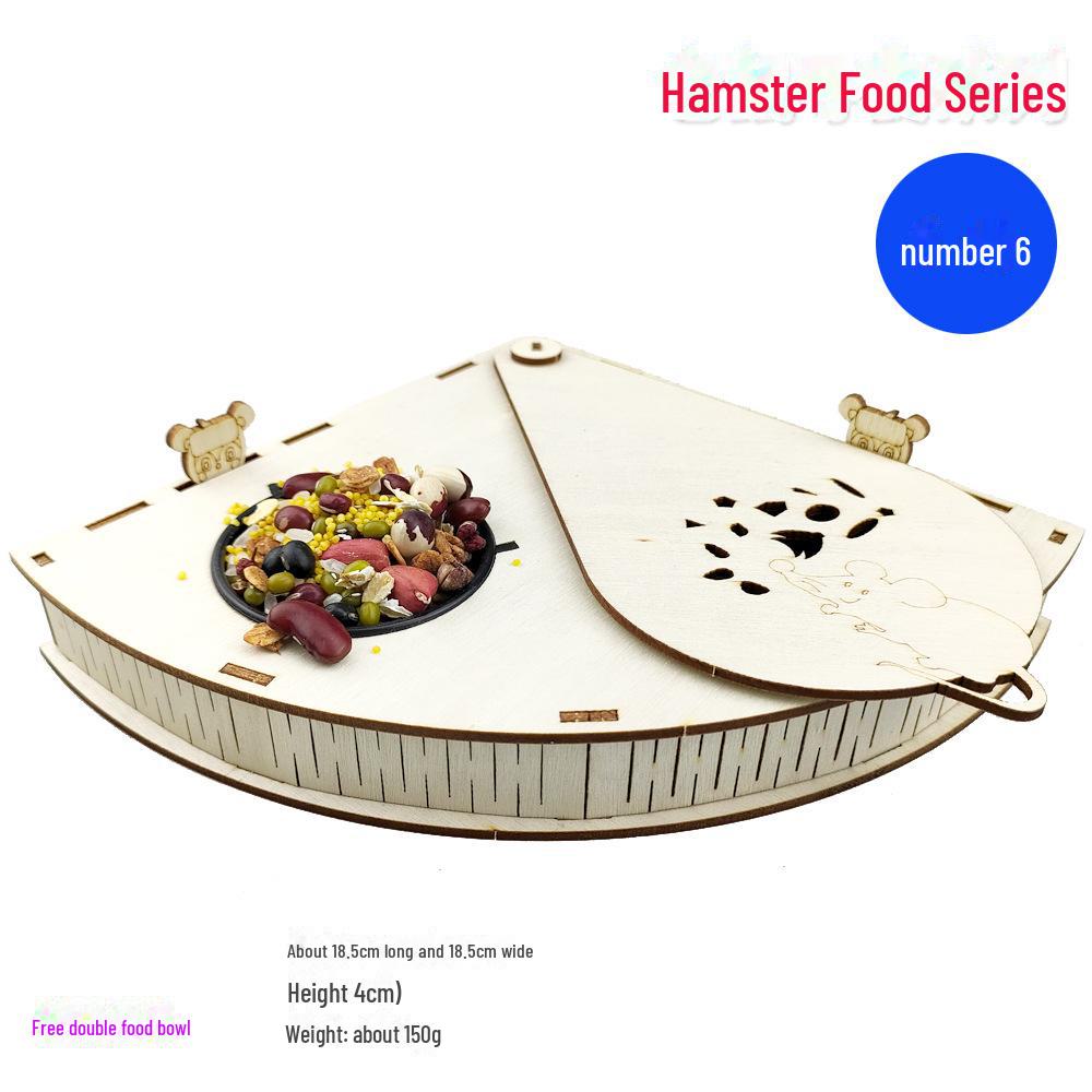 Деревянная миска для еды и развивающие игрушки для хомяков: Качели, дорожка для разбега, укрытие, тренировочная рама и лестница для подъема
