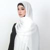 70*175см Мусульманский Серебристый Шифоновый Хиджаб Женский Однотонный Шарф Рамадан Длинная Шаль Однотонный Мягкий Тюрбан Обмотки Повязка на Голову