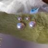 Flat Baroque Natural Freshwater Pearl Stud Earrings Pendant Delicate Silver Needle Gold Plated Earrings Steamed Bread Beads Double Beads