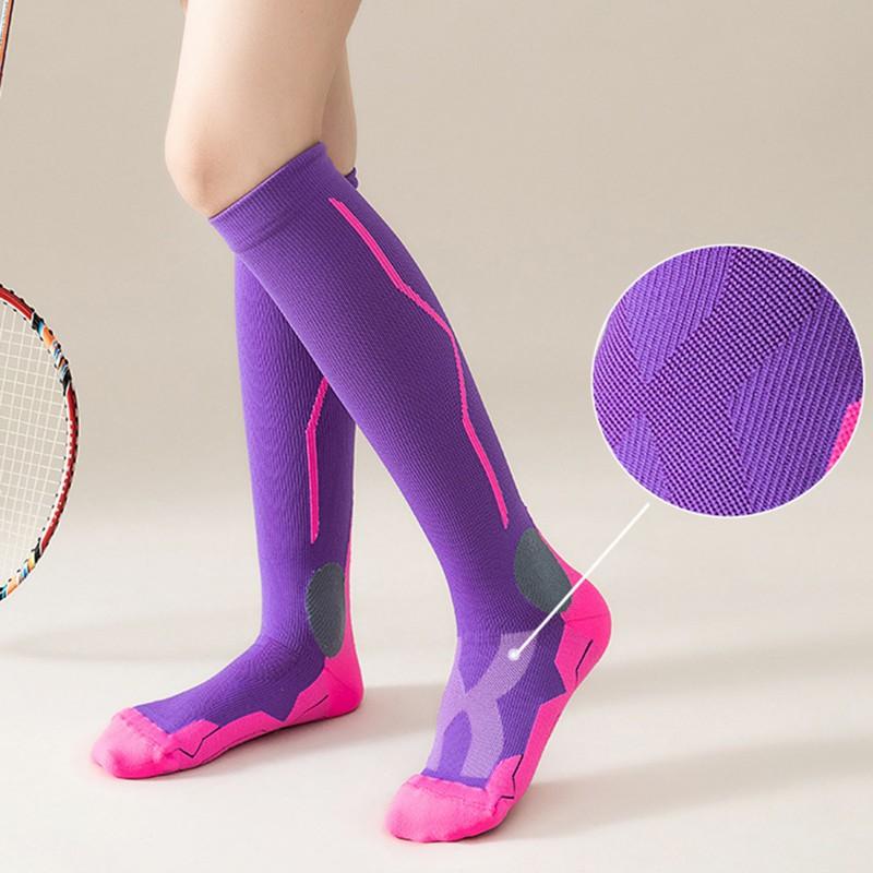 Kid's Knee Length Compression Socks Adolescent Elastic Fitness Pressure Socks