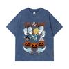 275 GSM Washed T-shirts 100% Cotton Dragon Ball V43 Gotenks Halloween Print Unisex Heavy Cotton T Shirt