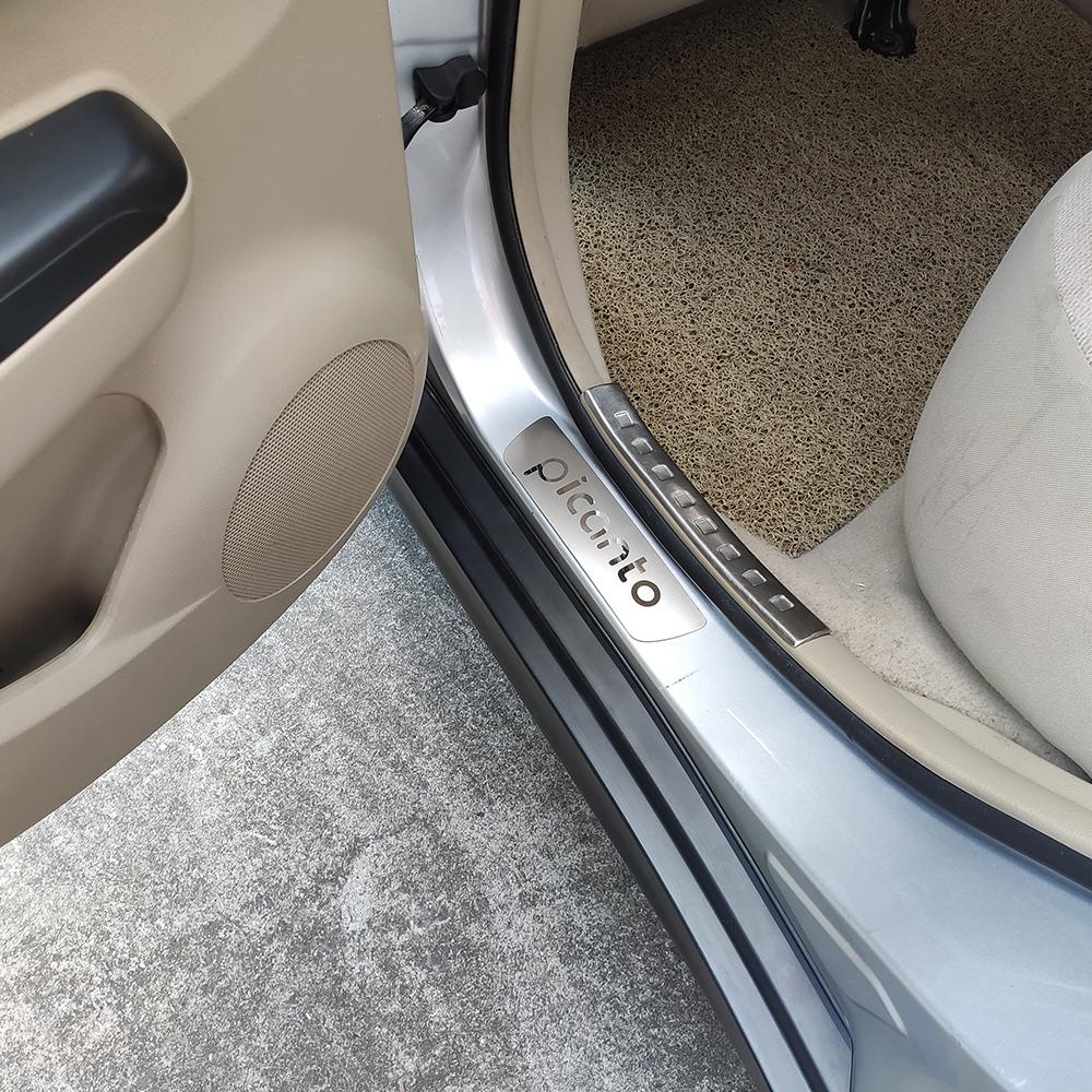 Автостайлинг, автомобильная наклейка, стальные аксессуары для Kia Picanto Gtline Xline Gt X Line, полоса на пороге, крышка педали, защита от потертостей