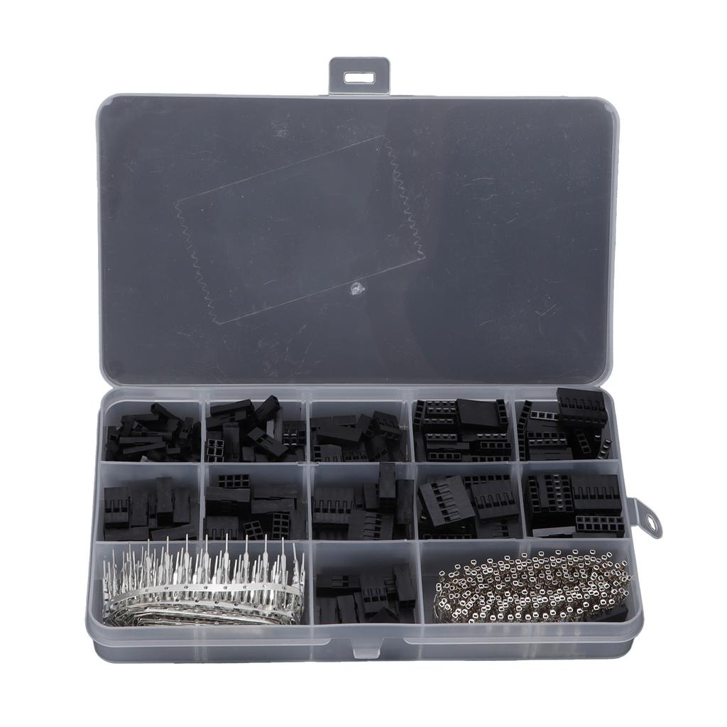 620pcs Wire Jumper Pins Header Male Female Crimp Pins Connector Housing Kit for 18 26AWG Cable