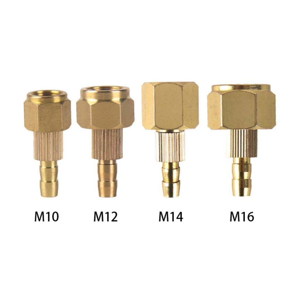 M16 M14 M12 M10 M16x1.5 M14x1.5 M12x1.0 M10x1.0 Газ Вода Быстроразъемное соединение Шланговый соединитель Латунная гайка TIG Сварка Сварочная горелка Деталь
