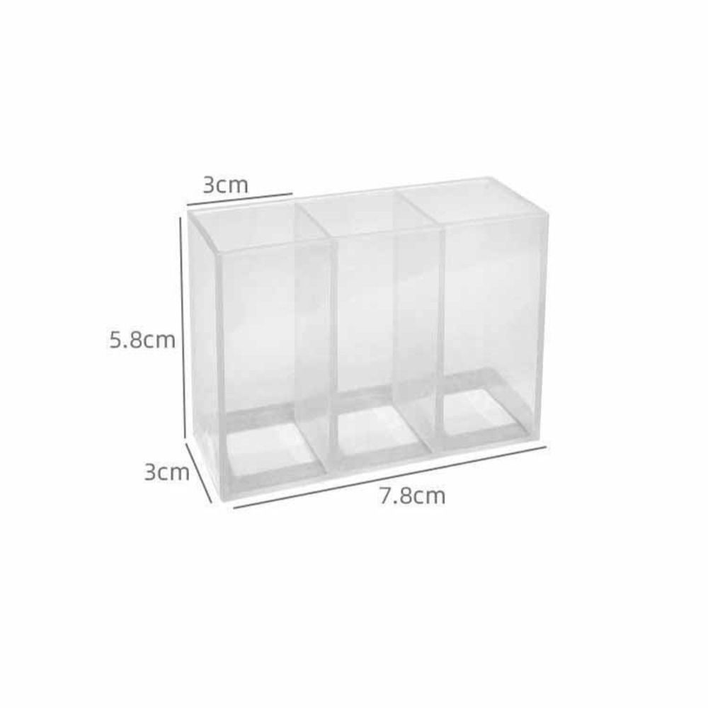 Wall Mounted Mini Storage Box 3 Grids Sundries Holder Plastic Makeup Organizer Home