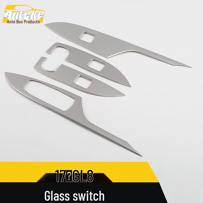 Compatible GL8 Car Door Window Switch Decorative Frame and Button Trim Accessories