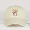 Крутая Хиппи Бейсболка с изогнутым козырьком Принт 'God Got Me' Премиальная Тракерная Кепка Snapback Кепка для Повседневного Отдыха На Открытом Воздухе Спортивная
