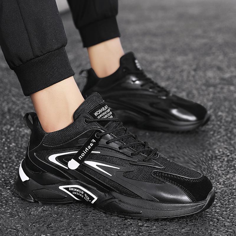 2025 осень и зима новые повседневные кроссовки, мужские сетчатые бархатные туфли для пап в модных мужских спортивных туфлях для пап