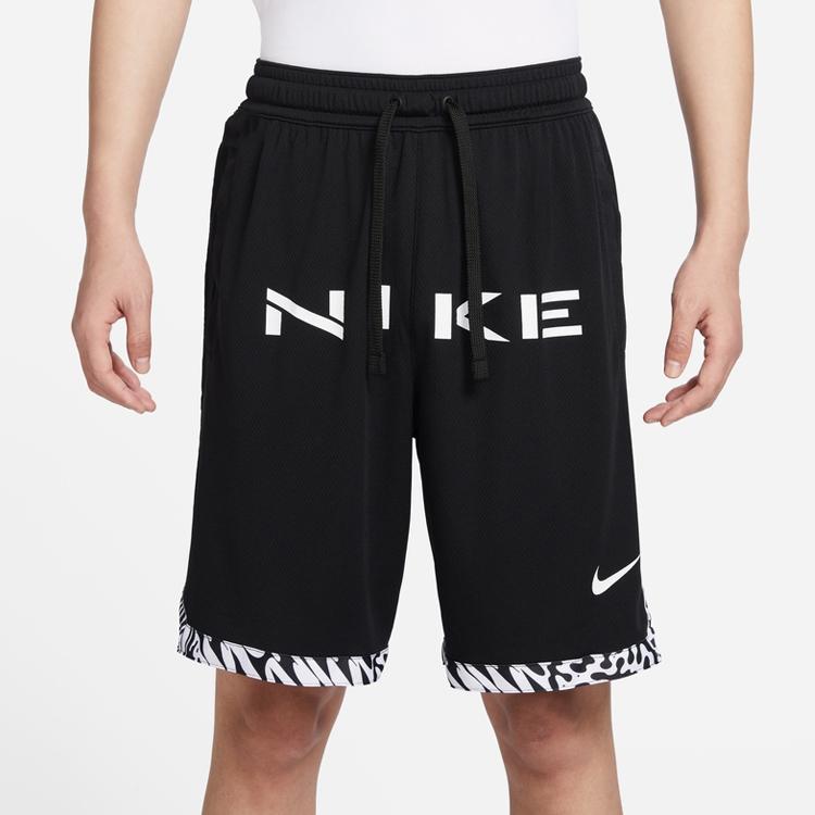 Nike SS23 Dri-Fit Dna Logo Print Drawstring Straight-Leg Basketball Bottoms Men Black FJ7229-010