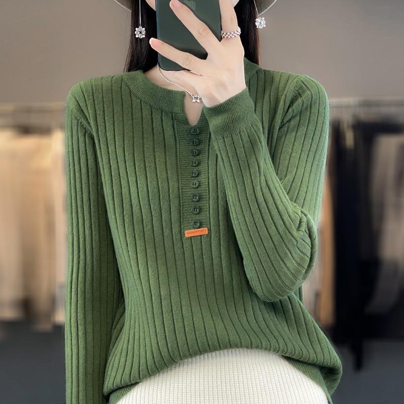 Autumn Women's Sweater Temperament Pullover Round Neck Regular Sweater Women's Knitwear