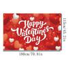 115cmx180cm Red Love Heart Background Romantic Happy Valentine's Day Banner  Photo Booth