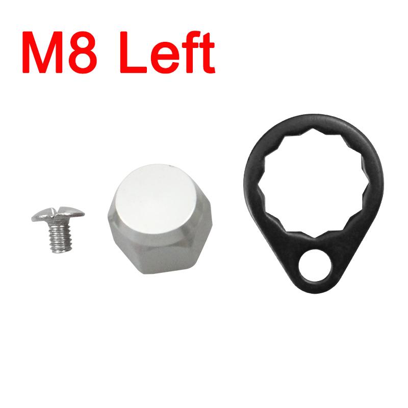 EKfan M8 Daiwa M7 Shimano Left / Right Hand Nut With Black 15MM Lock Washers and Screws For Baitcasting Fishing Reel DIY Parts 4