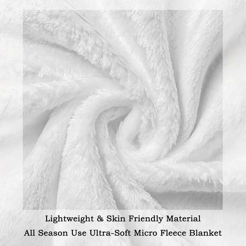 pattern of horses in the snowfield Flannel printed blanket suitable for all seasons suitable for living room office sofa travel