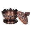 Lotus Incense Burner Vintage Style Flower Shaped Alloy Incense Holder for Home Decoration Antique