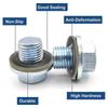 Car Oil Pan Drain Gasket Kit Auto Oil Drain Screw Combined Sealing Washer M6-M16 Bonded Seal Gasket Replaceable Washer Seal Set