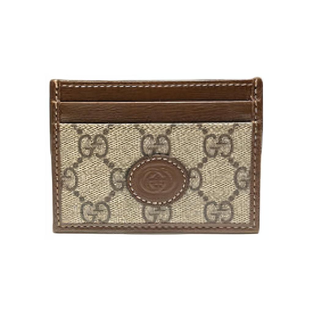 Gucci Кардхолдер из канвы GG Supreme с interlocking G для унисекс на каждый день