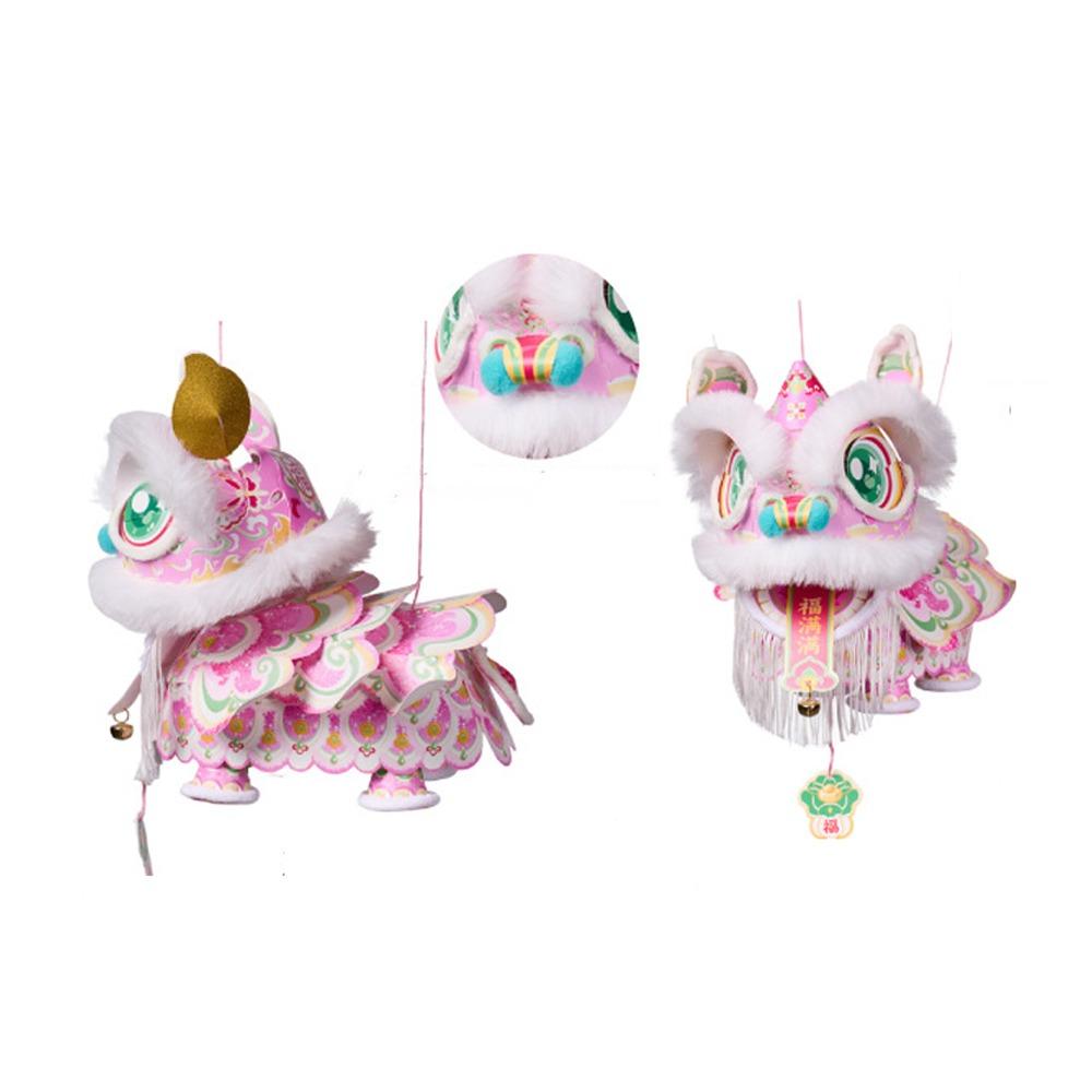 2026 Новый год Танец Льва Фонарь Древний DIY Набор Материалов Новый Год Фонарь Водонепроницаемый с Кисточкой Светящийся Фонарь