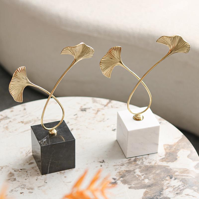 Новые роскошные украшения в китайском стиле, мягкие украшения из листьев гинкго, модель прихожей в гостиной, отель типа «постель и завтрак», мебель в стиле дзен