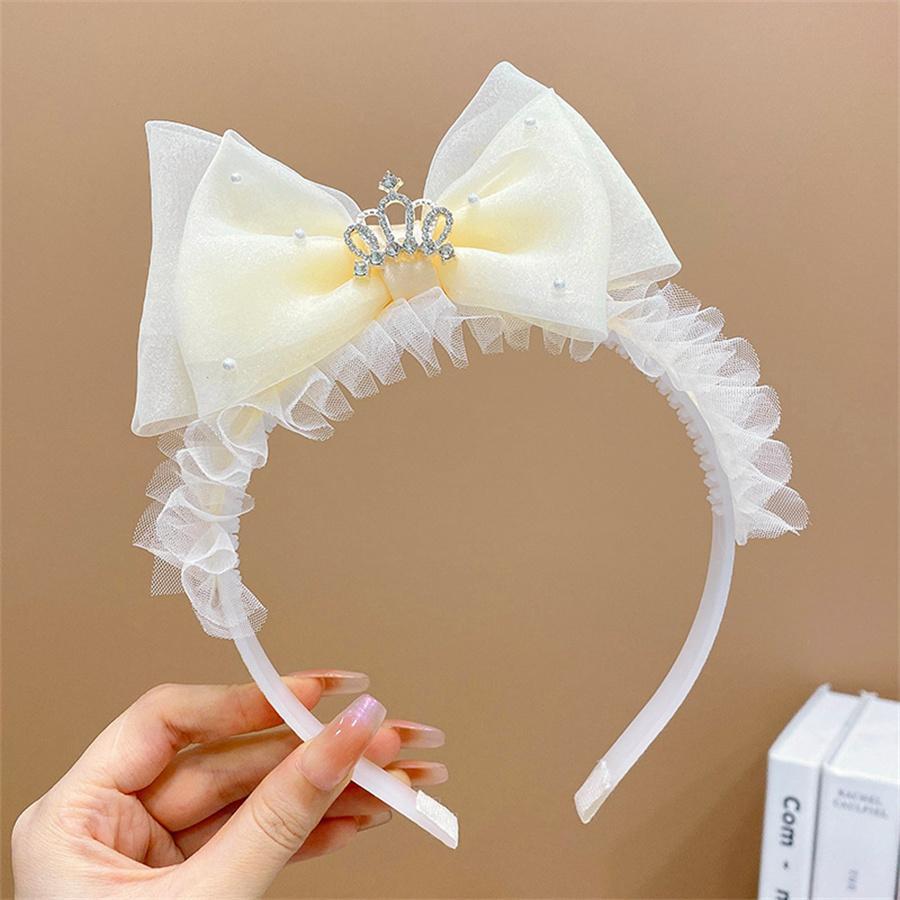 Новые детские резинки для волос Стразы Кружево Тиары Ободки Принцесса Девочки Корона Головной убор День рождения Выпускной Вечеринка Аксессуары для волос
