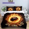 Burning ball Pattern Bedding Quilt Set Quilt Cover Pillowcase Home Decoration Birthday Gift (1 * duvet cover + 2 * pillowcase, without core)