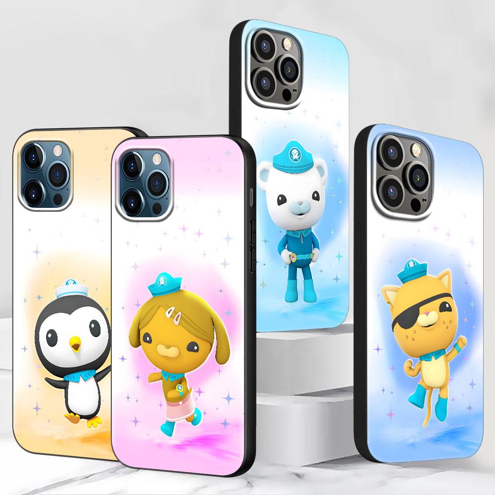 Cartoon Octonauts Case for Apple iPhone 13 14 Plus 11 12 Mini 15 Pro Max 7 8 SE 2020 X XS XR Silicone Black Soft Phone Cover