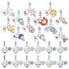 Медь 12 месяцев Камень рождения Сердцевидные бусины Шармы Подходят для оригинального браслета Шармы-бусины Ожерелье Сделай сам Женские украшения
