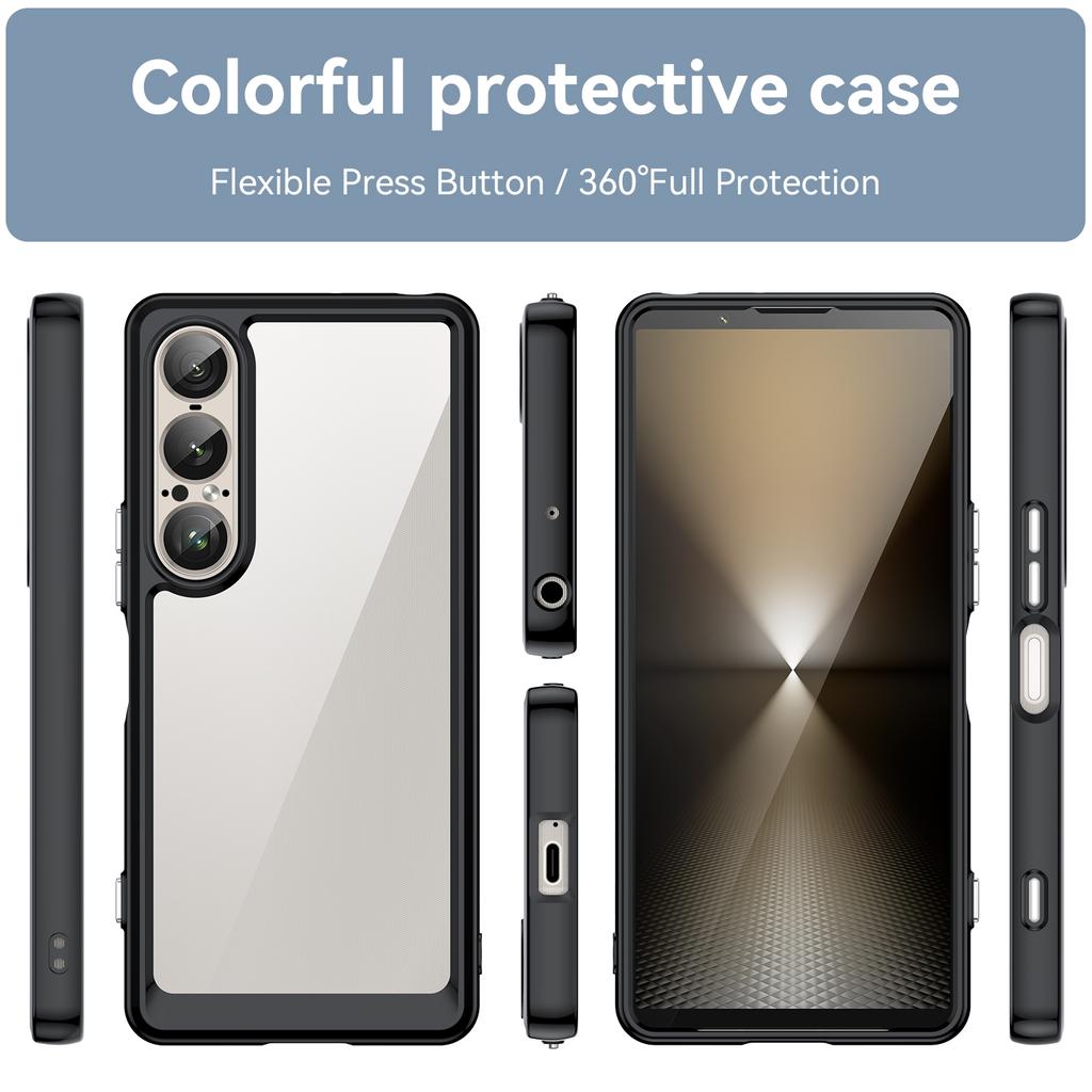 For Sony Xperia 1 VII Case TPU + Acrylic Protective Clear Phone Cover