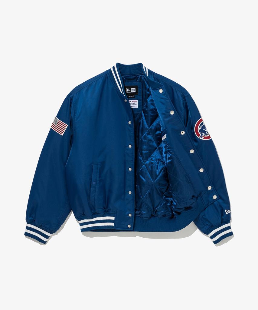 New Era Mlb Chicago Cubs Authentic Stadium Jacket Blue