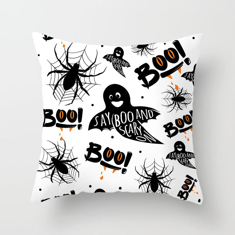 New Halloween Peach Skin Pillow Cover Festive Home Sofa Pillow Cover