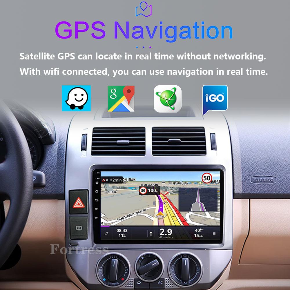 Fortress для Volkswagen Polo Mk4 2001 - 2011 Android автомобильный радиоприемник мультимедийный плеер Carplay Auto Stereo GPS Navi 2din DSP головное устройство