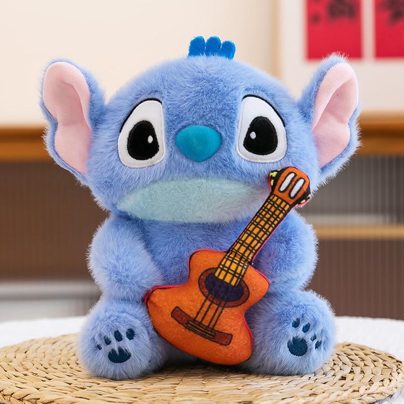 Cute Stitch Christmas And Musical Instrument Series Plush Doll Children Toy For Kids Holiday Gifts