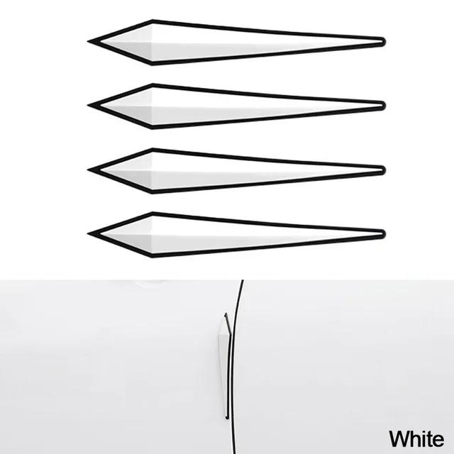 4 шт. защитная наклейка от царапин на кузов автомобиля, бампер, защита от столкновений, резиновая полоска на кромку зеркала заднего вида