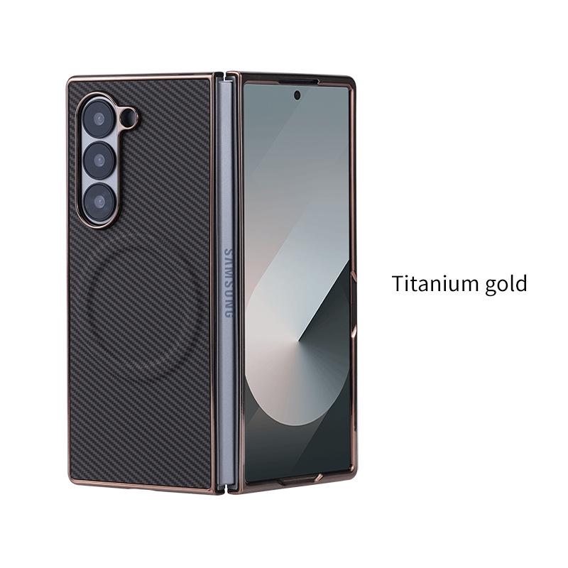 Премиальный магнитный чехол из углеродного волокна для Samsung Z-Fold 7/6