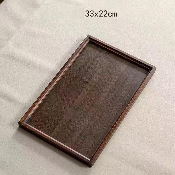 Wood Serving Tray Tableware Food Tray Rectangular Food Platter with Edge for Home Decor, Food, Vegetables, Fruit