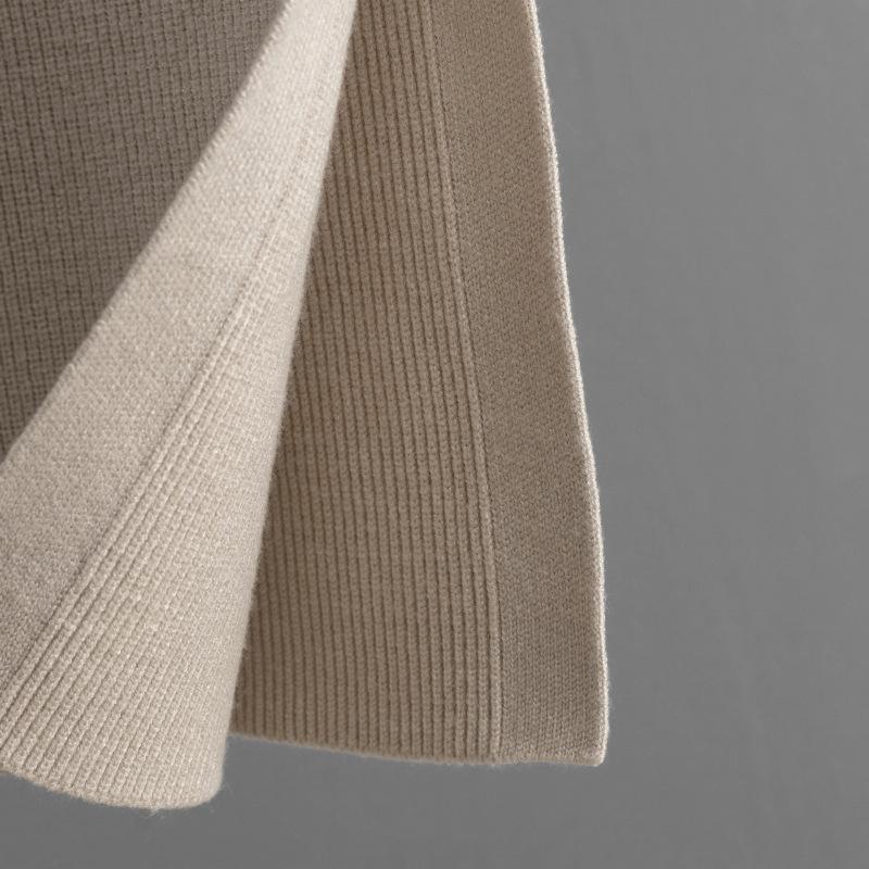 Новые модные юбки комплект юбка А-силуэта свитер свободные комплекты из двух частей трикотажный воротник поло осень зима женский ленивый свитер костюм