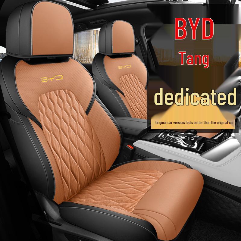 BYD Tang Car Seat Cushion: Perforated Leather, Fits 5/6/7-Seat Models, All-Season Use