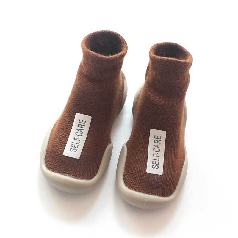 Unisex Baby Shoes First Shoes Baby Walkers Toddler First Walker Baby Girl Kids Soft Rubber Sole Baby Shoe Knit Booties Anti-slip