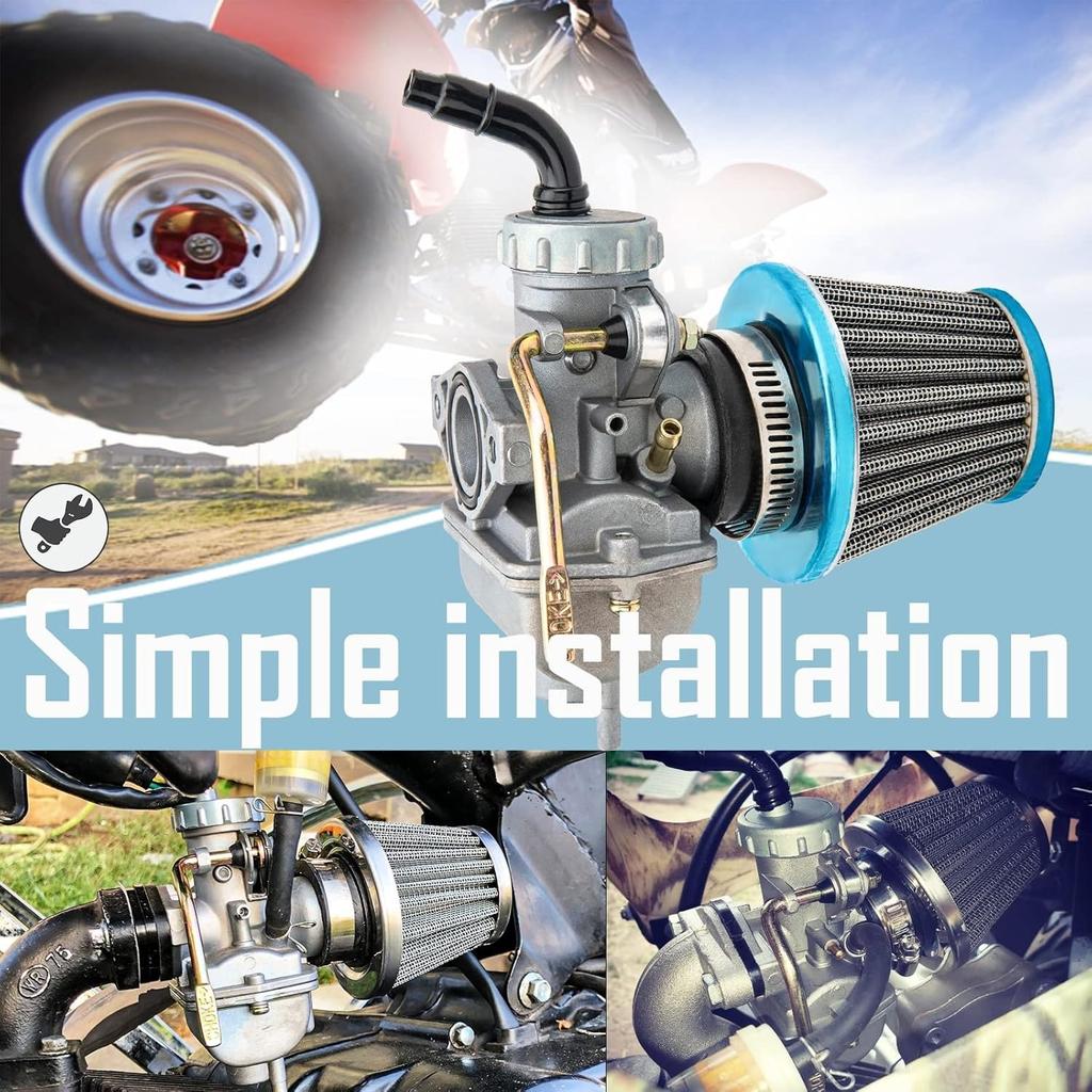 PZ20 Carburetor for Taotao NST SunL Kazuma Baja 50cc 70cc 90cc 110cc 125cc Carburetor ATV Go karts Moped Scooter 4 Stroke Engine 4 Wheeler, 110