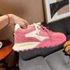 Малиново-розовые кроссовки на платформе для папы с увеличением внутренней высоты, женские новые маленькие легкие немецкие тренировочные туфли, модная повседневная обувь для весны и лета