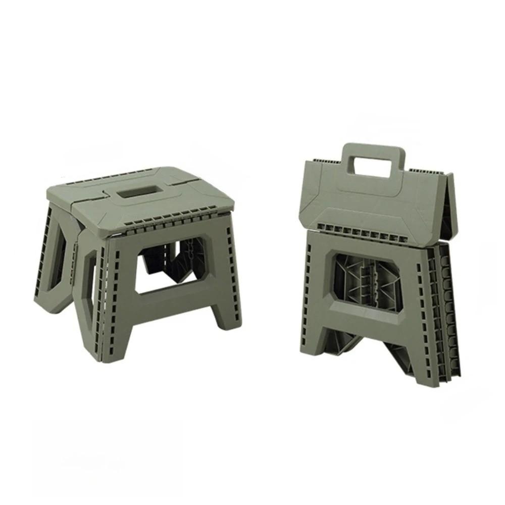 Heavy-Duty Folding Stool Collapsible Camping Stool Lightweight Step Chair  Picnic
