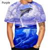 New Fashion Popular Design 3D Printing Dolphin T-Shirt Unisex Casual Cool Plus Size Top