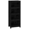VidaXL Bookcase Black 50x35x125.5 Cm Solid Pine Wood 821713
