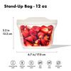OXO Silicone Stand Bag S Food Storage Reusable Microwave Dishwasher Safe X Oatmeal 15.5 12.5cm
