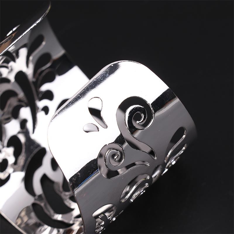 Chunky Wide Metal Bracelets For Women Open Cuff Exaggerated Cuff Bangles Trend Charm Arm Jewelry Gifts