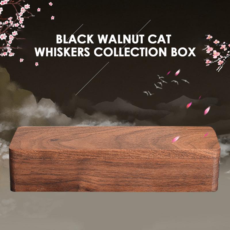 Держатель для кошачьих усов Деревянная коробка-мемориал для питомца Прочный памятный контейнер для хранения Держатель для друзей Памятные украшения Сувениры