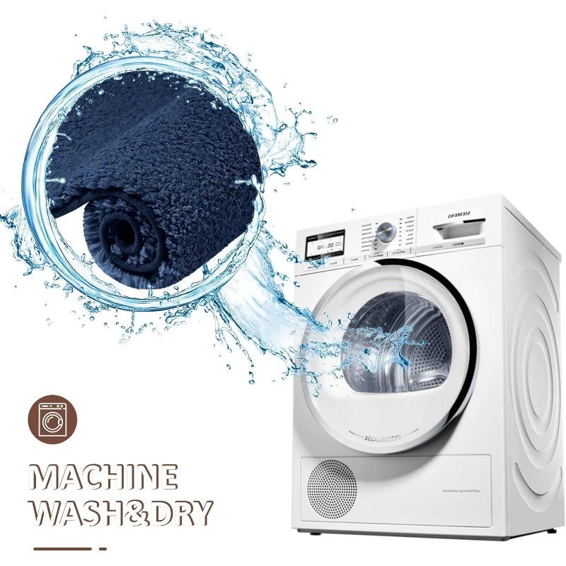 Водопоглощающий противоскользящий коврик для ванной комнаты, утолщенный ковер для ванной комнаты, ковер с длинным ворсом, прочный коврик для унитаза, пригодный для машинной стирки