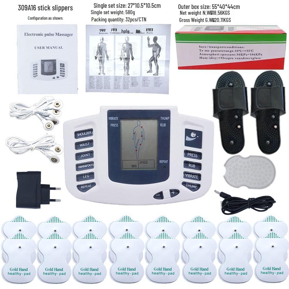 JR309A Medium Frequency Physiotherapy Massager: Multi-Function Digital Meridian & Electronic Pulse Massage Patch
