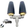 Yousheng 360-degree Rotating Turbo Nozzle 4-6 GPM 4000 PSI Easy To Install Quick Connector Dual Turbo Nozzle Pressure Washer Accessories