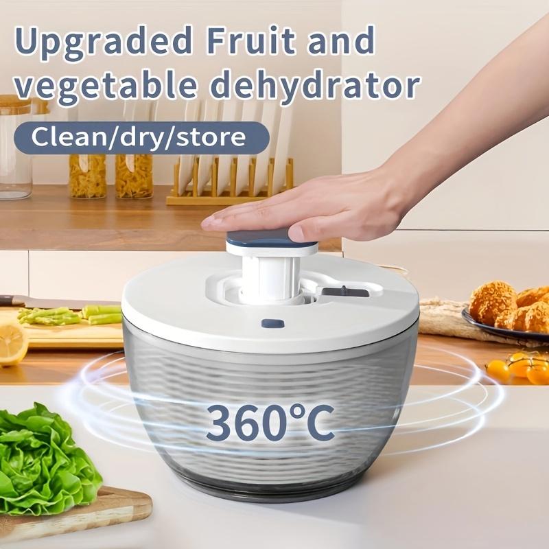 1.59gal Large Capacity Salad Spinner with Vegetable Chopper, Drain Basket, Bowl & Colander - Multifunctional Lettuce Spinner for Fruits & Vegetables