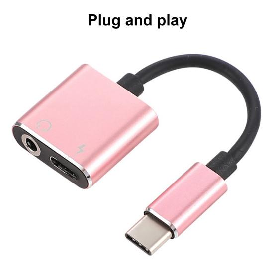 Audio Converter Multifunctional Hot Swap 2 Quick Transmission In 1 Type-C Phone Plug